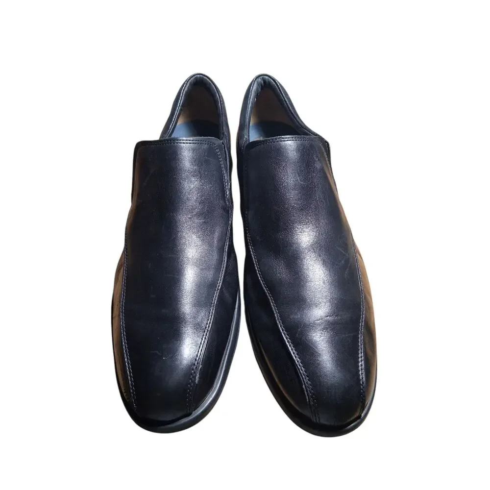 Clarks Plus Black Leather‎ Mens size 11M Casual Career Church Slip-on Loafers